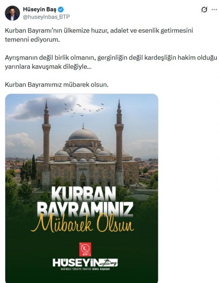 Kurban Bayramı’nın asıl mahiyeti fedakarlık